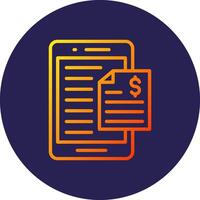 Digital Publishing Line Circle Gradient Icon Design vector