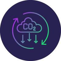 Co2 Line Circle Gradient Icon Design vector