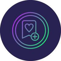 Favourite Line Circle Gradient Icon Design vector