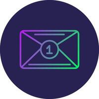 Mail Line Circle Gradient Icon Design vector