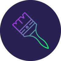 Paint Brush Line Circle Gradient Icon Design vector