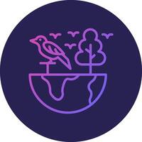 Biodiversity Line Circle Gradient Icon Design vector