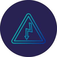 Electricity Line Circle Gradient Icon Design vector