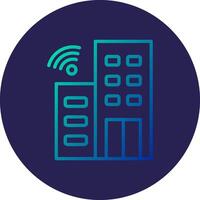 Internet Services Line Circle Gradient Icon Design vector