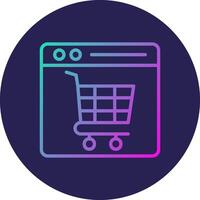 Website Line Circle Gradient Icon Design vector