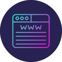 Www Line Circle Gradient Icon Design vector