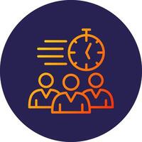 DeadLine Circle Gradient Line Circle Gradient Icon Design vector