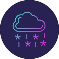 Sleet Line Circle Gradient Icon Design vector