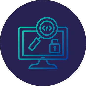 Open Source Line Circle Gradient Icon Design vector