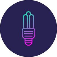 Fluorescent Light Line Circle Gradient Icon Design vector