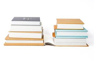 Stack of Books on White Background photo