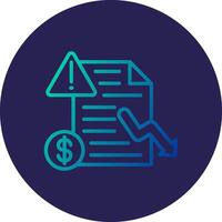 Document Line Circle Gradient Icon Design vector