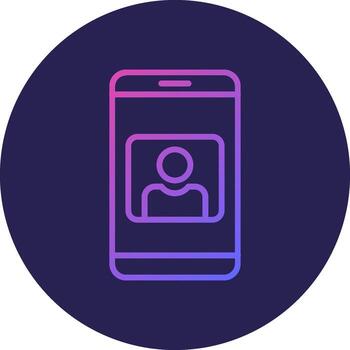 User Line Circle Gradient Icon Design vector