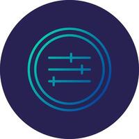 Adjust Line Circle Gradient Icon Design vector