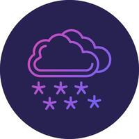 Winter Line Circle Gradient Icon Design vector