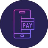 Payment Method Line Circle Gradient Icon Design vector