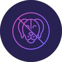 No Pets Line Circle Gradient Icon Design vector