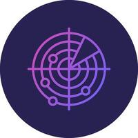 Radar Line Circle Gradient Icon Design vector