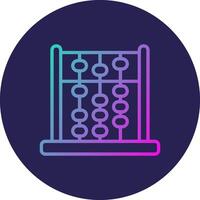 Abacus Line Circle Gradient Icon Design vector