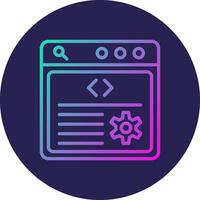 Backend Line Circle Gradient Icon Design vector