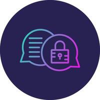 Chat Line Circle Gradient Icon Design vector