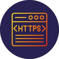 Https Line Circle Gradient Icon Design vector