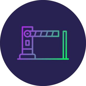 Checkpoint Line Circle Gradient Icon Design vector