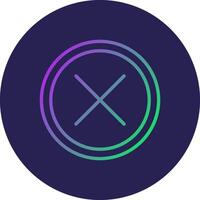 Close Line Circle Gradient Icon Design vector