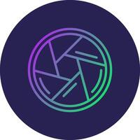 Shutter Line Circle Gradient Icon Design vector