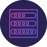 Progress Bar Line Circle Gradient Icon Design vector
