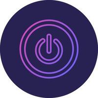 Power Button Line Circle Gradient Icon Design vector