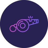 Whistle Line Circle Gradient Icon Design vector