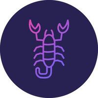 Scorpion Line Circle Gradient Icon Design vector
