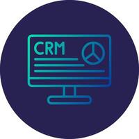 CRM Line Circle Gradient Icon Design vector