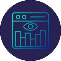 OnLine Circle Gradient Web Traffic Line Circle Gradient Icon Design vector