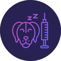 Anesthesia Line Circle Gradient Icon Design vector