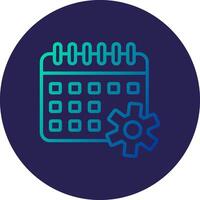 Event Management Line Circle Gradient Icon Design vector