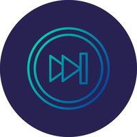 Fast Forward Line Circle Gradient Icon Design vector