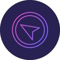 Navigation Line Circle Gradient Icon Design vector