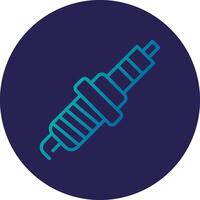 Spark Plug Line Circle Gradient Icon Design vector