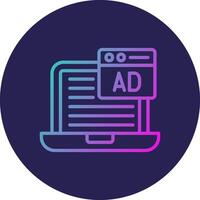 Svg Line Circle Gradient Icon Design vector
