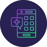 Application Line Circle Gradient Icon Design vector