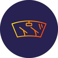 Windshield Line Circle Gradient Icon Design vector