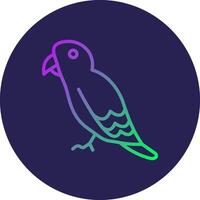 Bird Line Circle Gradient Icon Design vector