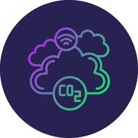 Co2 Line Circle Gradient Icon Design vector
