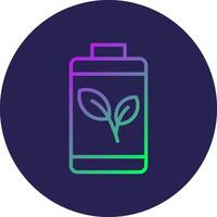Leaf Line Circle Gradient Icon Design vector