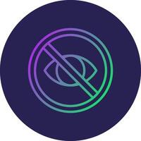 Private Line Circle Gradient Icon Design vector