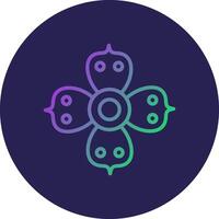 Rafflesia Line Circle Gradient Icon Design vector