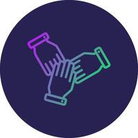 Patnership Line Circle Gradient Icon Design vector