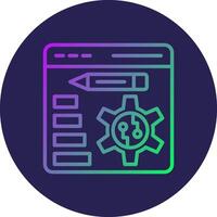 Web Design Line Circle Gradient Icon Design vector
